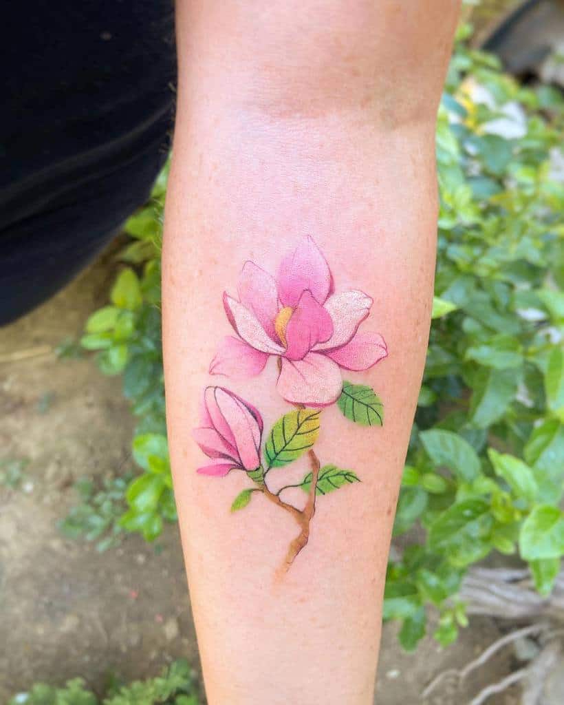 Magnolia  Magnolia tattoo Tattoos Floral tattoo
