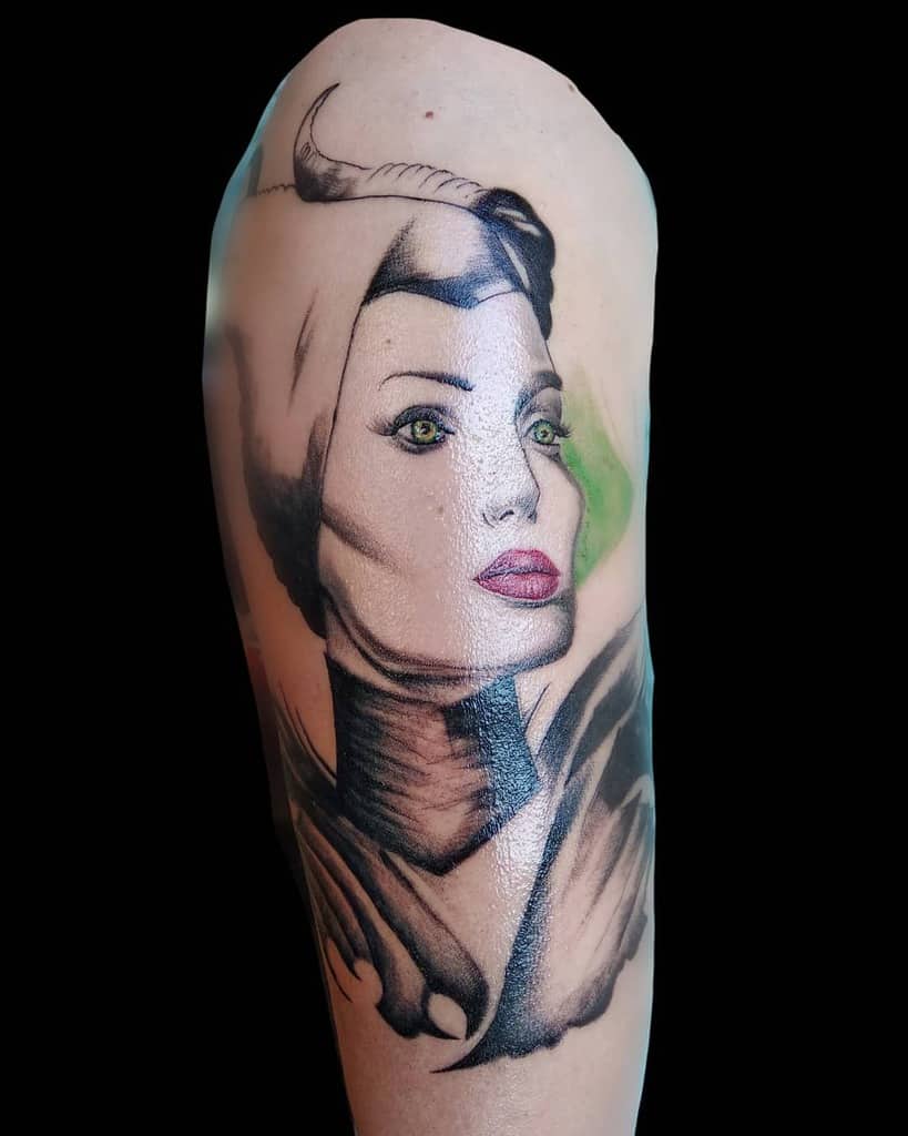 Realistic Maleficent Tattoos Red And Black Tattoo Zagreb