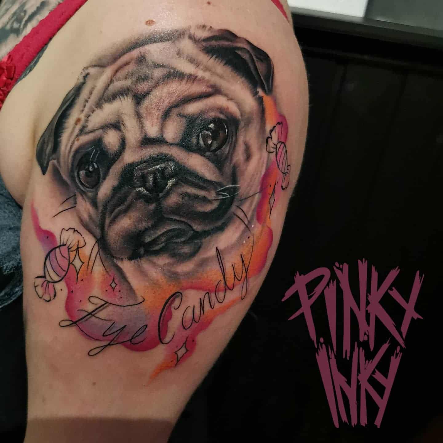Realistic Pug Tattoo Pinkyinkyfi