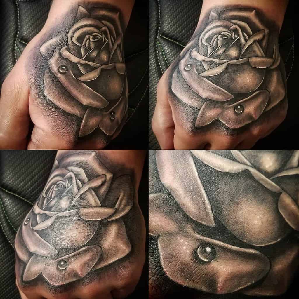 realistic rose hand tattoos lot_lizard