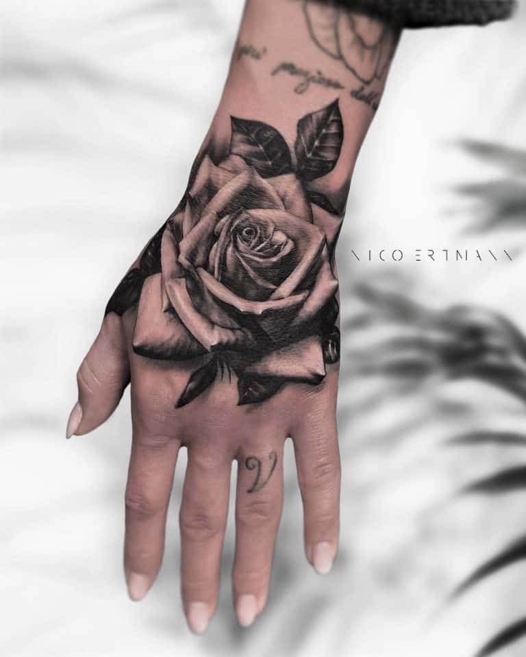 101 Amazing Rose Hand Tattoo Ideas [2024 Inspiration Guide]