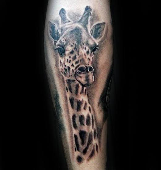90 Giraffe Tattoo Designs For Men - Long Neck Ink Ideas