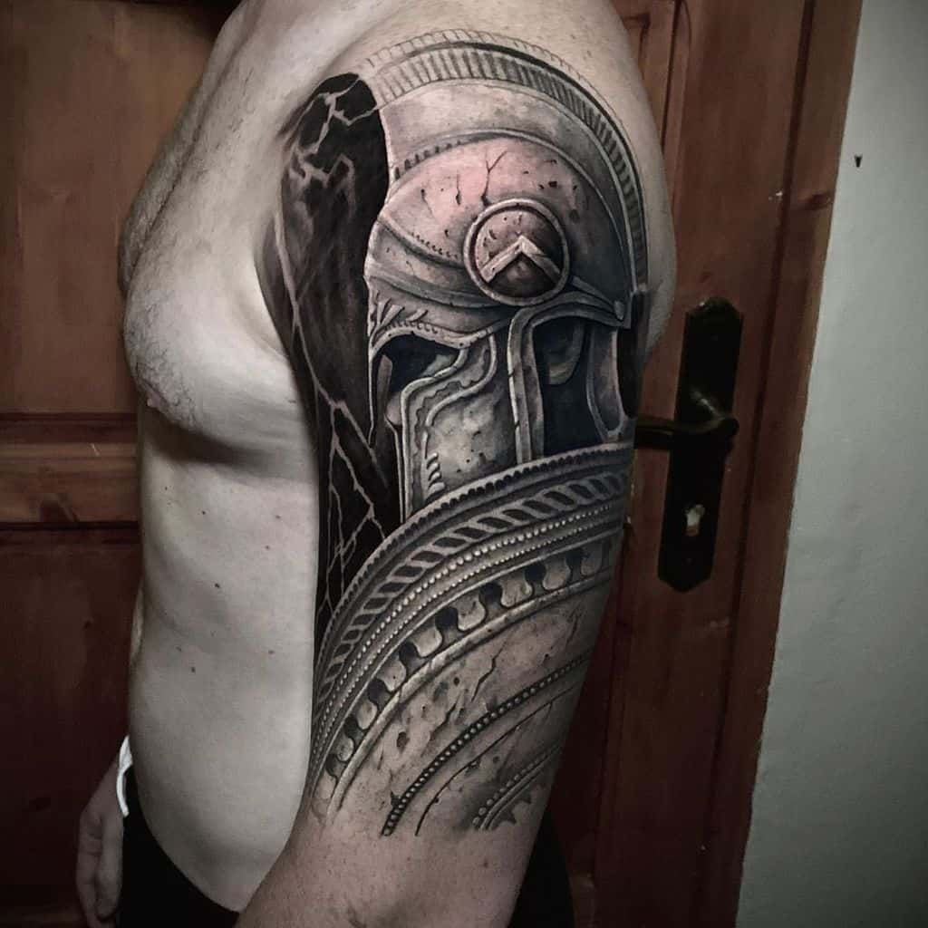 realistic upper arm tattoos for men marton art