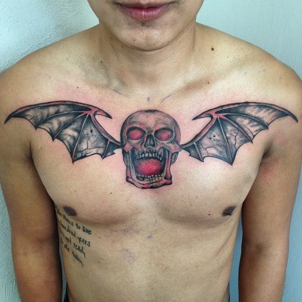 boring bat chest tattoo ideas to fill in chest  rTattooDesigns