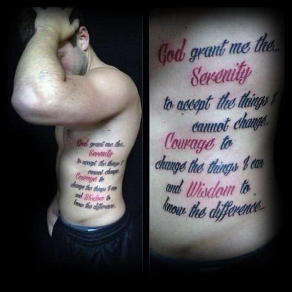 A Star Tattoos  Real pleasure to tattoo the serenity prayer today done by  dan  Facebook