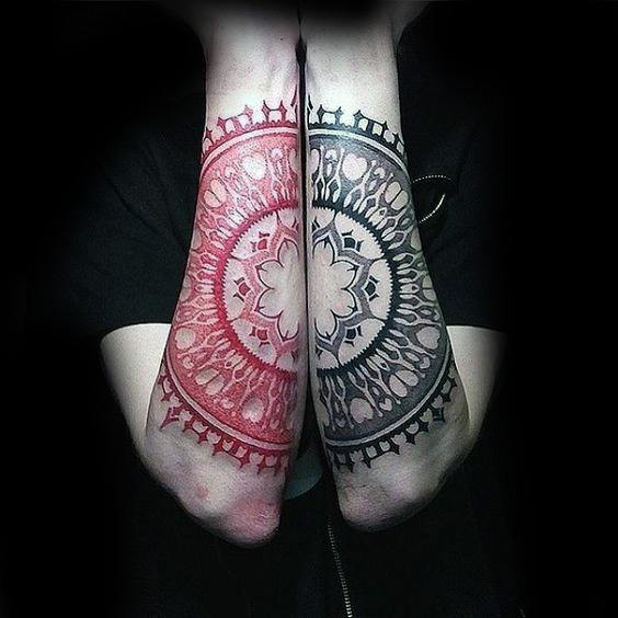 Red And Black Tattoo Design Ideas For Males