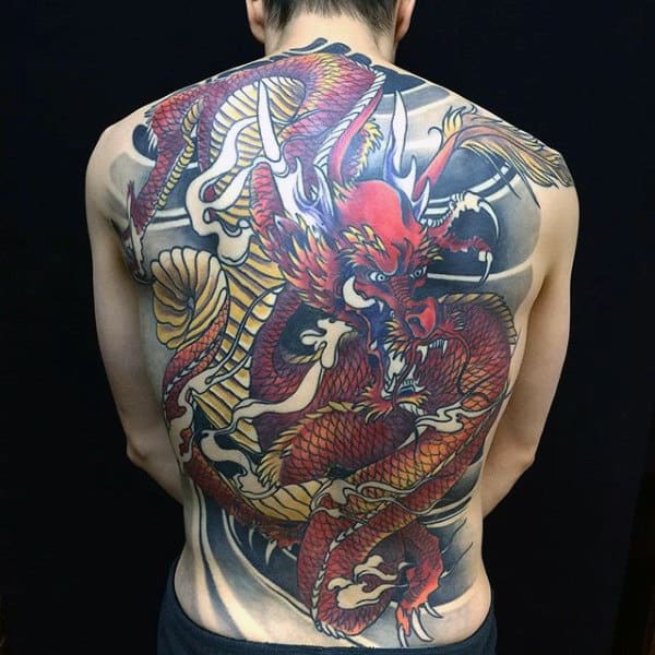 Ryuntattoo  Dragon back red dragontattooreddragontattoo  Facebook