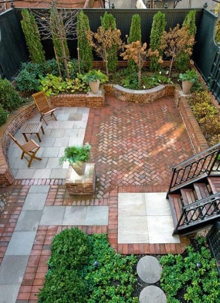 acid-stained pavers