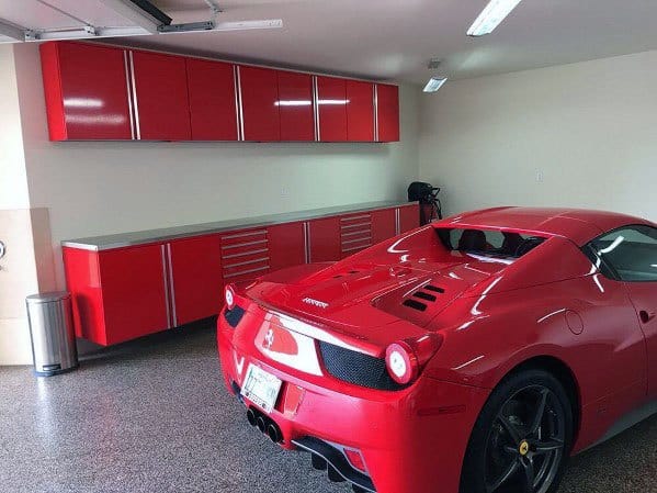 red garage cabinet ideas 