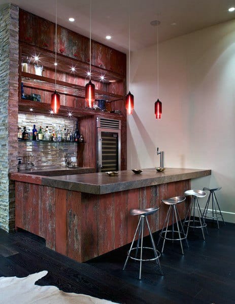 barn yard themed bar 