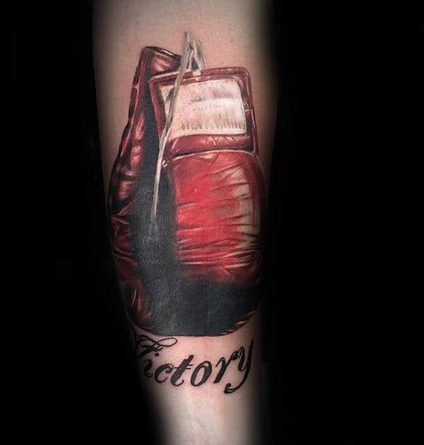 10 oz Adult Black Tattoo Hybrid Boxing Gloves 