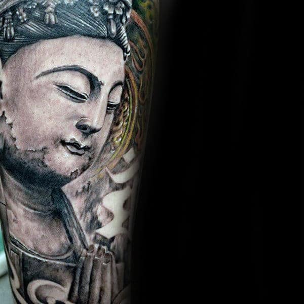 Religious Chinese Mens Arm Tattoos
