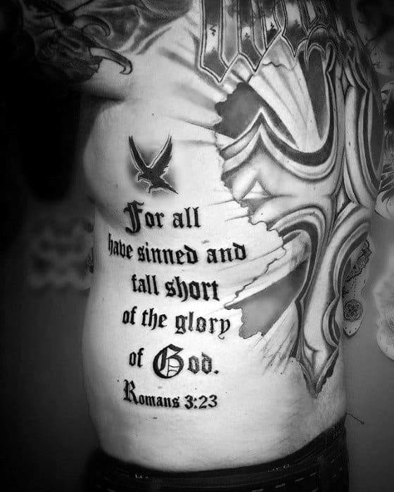 short bible quote tattoos for men