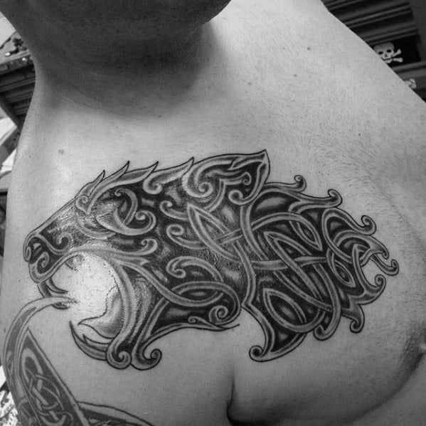 Remarkable Celtic Wolf Tattoos For Males