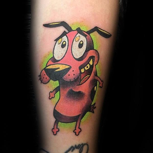 Remarkable Courage The Cowardly Dog Tattoos For Males