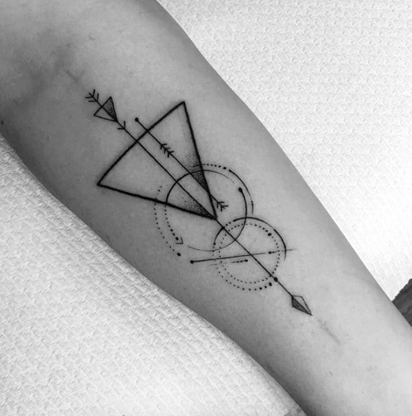 Remarkable Geometric Arrow Tattoos For Males