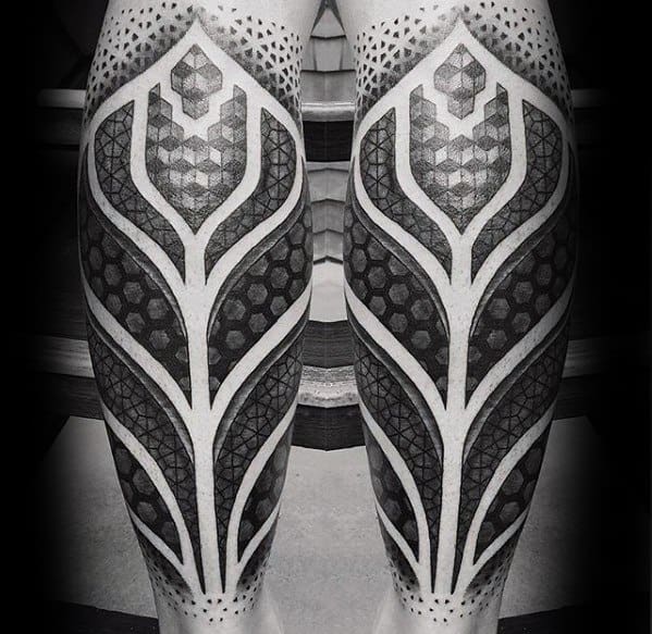 Remarkable Geometric Leg Tattoos For Males