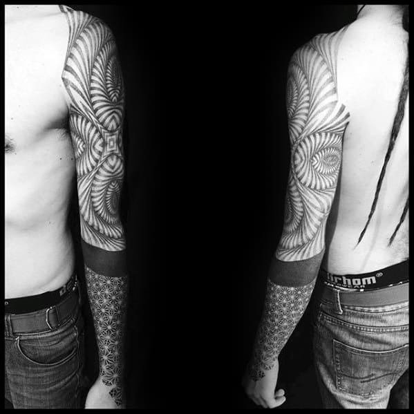 Remarkable Geometric Sleeve Tattoos For Males