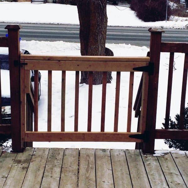 wooden railing gate