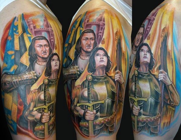 Remarkable Joan Of Arc Tattoos For Males