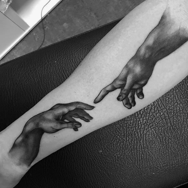 The Creation Of Adam A Painting By Michelangelo Tattoo Designs  Psycho  Tats