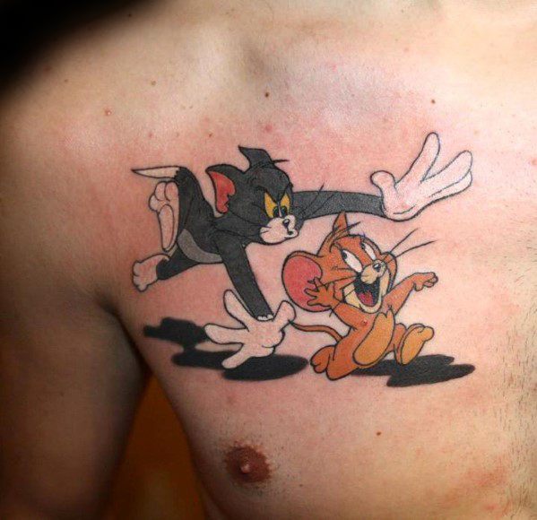 Remarkable Tom And Jerry Tattoos For Males
