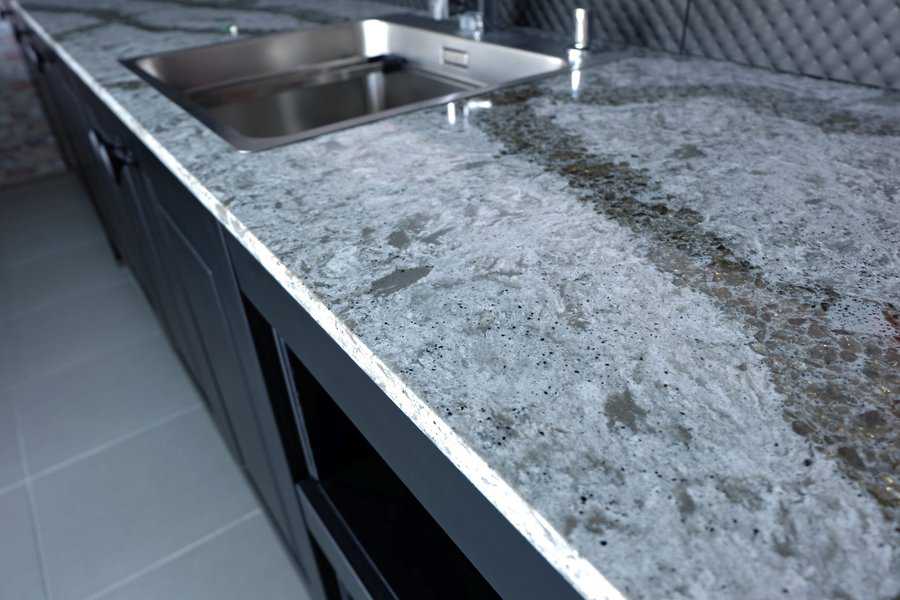 gray kitchen resin bar