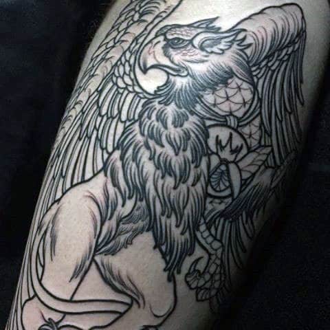 Cool Traditional Griffin Tattoo Design