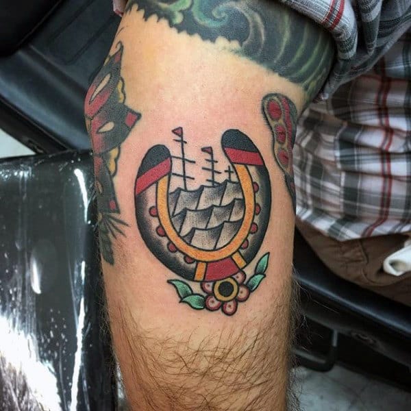 Lucky horseshoe tattoo for my friend Bruces son Billy Happy Friday   Instagram post from Theo Mindell theomindell