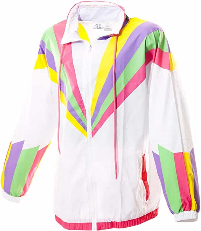 retro neon windbreaker