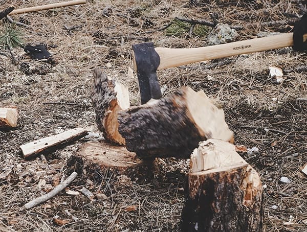 Review Hults Bruk Sarek Splitting Axe Chopping Firewood Pine Logs