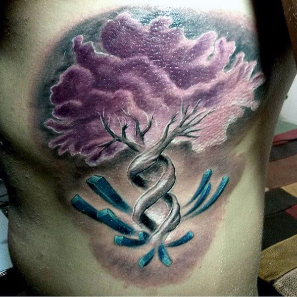 Dna tree tattoo  Dna tatuagem Menina com dreads Tatuagem no ombro