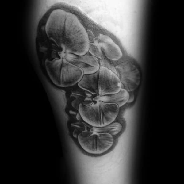 Rib Cage Side Male Orchid Tattoo