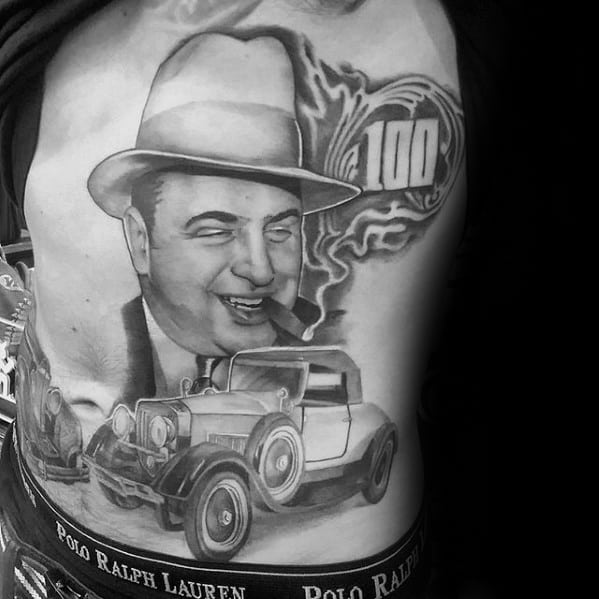 Rib Cage Side Of Body Al Capone Tattoos For Gentlemen