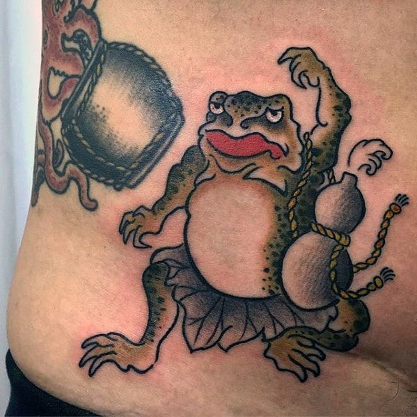 Rib Cage Side Of Body Male Cool Toad Tattoo Ideas