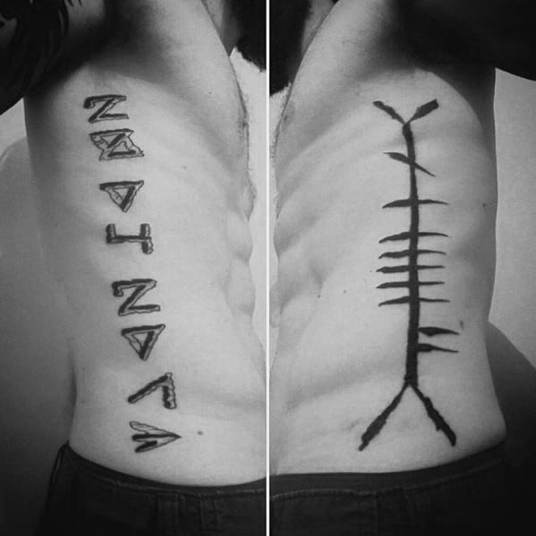 Ogham tattoo I got done on my arm. Are the lines too thick? :  r/TattooDesigns