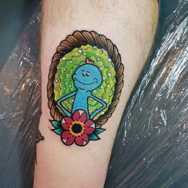 Rick And Morty Green Portal Tattoo Mr Meeseeks Ideas For Guys