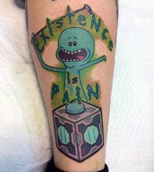 Rick And Morty Tattoo Mr Meeseeks Designs For Men
