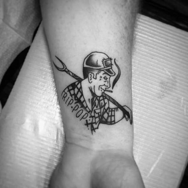 Rip Pop Mens Grandpa Wrist Tattoos