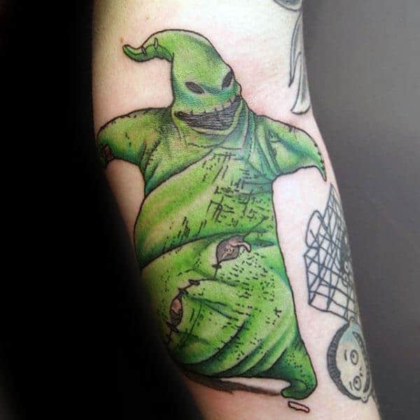 Ripped Oggie Boogie Guys Night Before Christmas Forearm Tattoo
