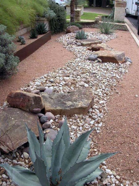River Rock Desert Landscaping Design Idea Inspiration