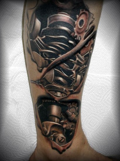 Biomechanical tattoo by Przemek Malachowski  Biomechanical tattoo Leg  tattoos Sleeve tattoos