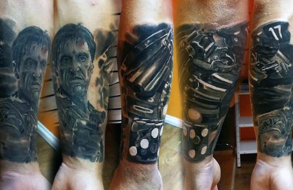 40 Scarface Tattoo Design Ideas For Men  Al Pacino Ink  Movie tattoos Tattoo  designs Hand tattoos