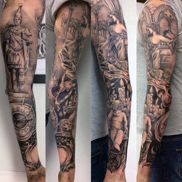 Top 73 Religious Sleeve Tattoo Ideas [2021 Inspiration Guide]
