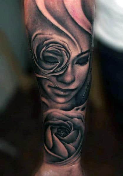 forearm rose tattoo designs for men｜Αναζήτηση στο TikTok