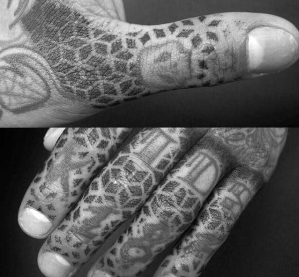 Luminous Tattoos Line Geometric Symbol Triangle Flower Heart Shape  Waterproof Temporary Tattoo Stickers Women Men Finger Tatto - AliExpress