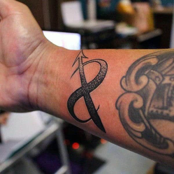 Sagittarius Symbol Tattoo For Men On Wrist