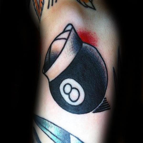 Sailor Hat Mens Traditional 8 Ball Arm Tattoos