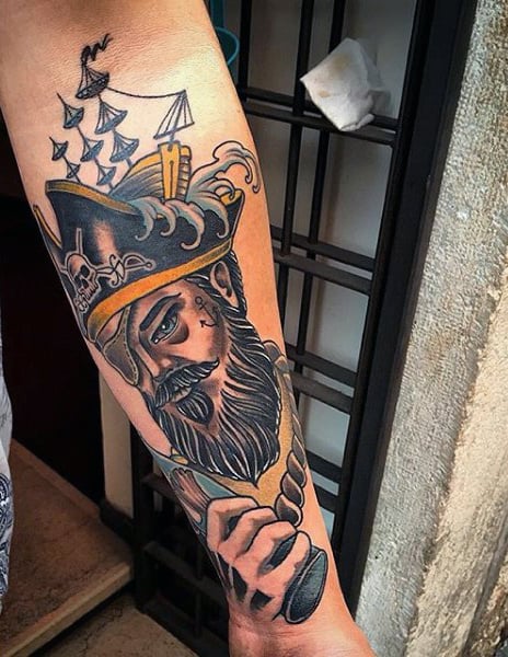 Sailor Jerry Ship Tattoo For Men On Wrist