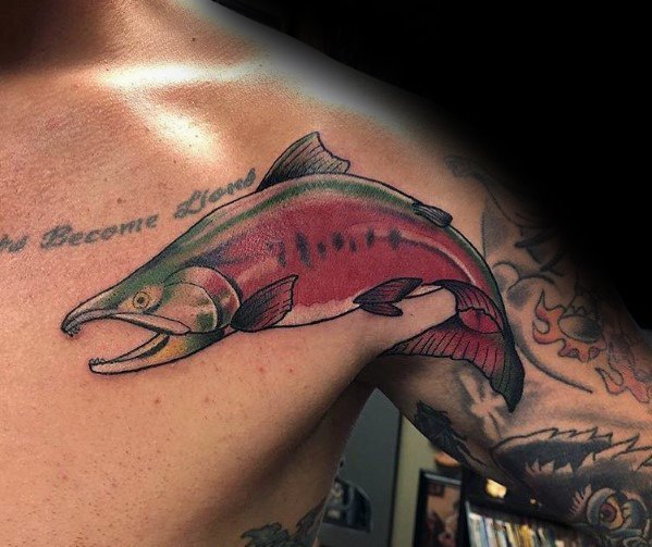 Salmon Male Tattoos